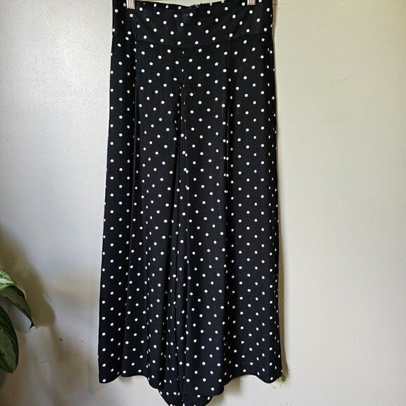 Pants - EUC VINTAGE POLKA DOT PLEATED WIDE LEG PANTS VTG SIZE 7-8 / US M